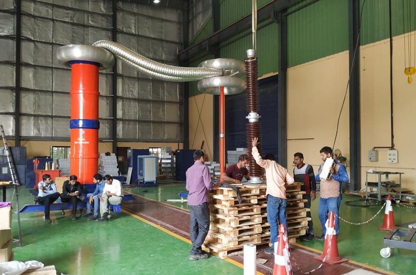 国电西高远赴印度为客户维修串联谐振设备